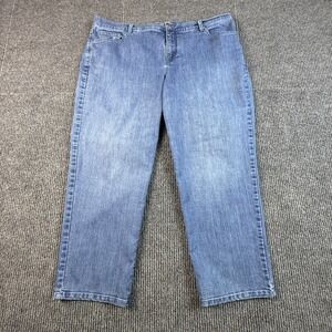 Gloria Vanderbilt Amanda Jeans Womens Size 18W Short Medium Wash Blue Tapered